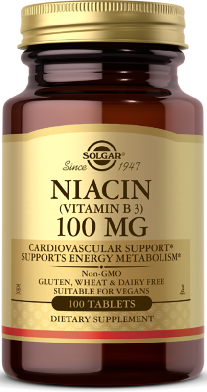 Solgar Niacin (Vitamin B3) 100 mg, 100 таб.